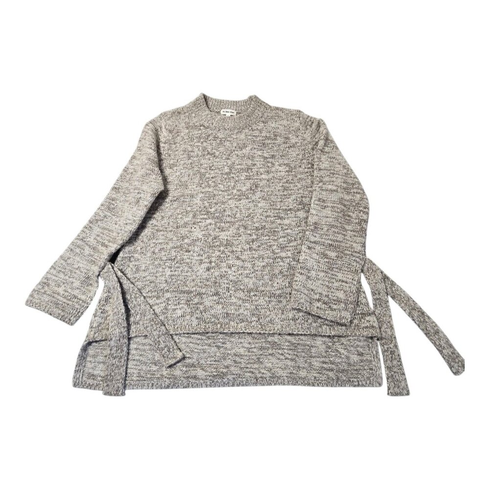 No Less Than Women's Pullover Sweater Oversized S/M Mixed Gray 100% Acrylic